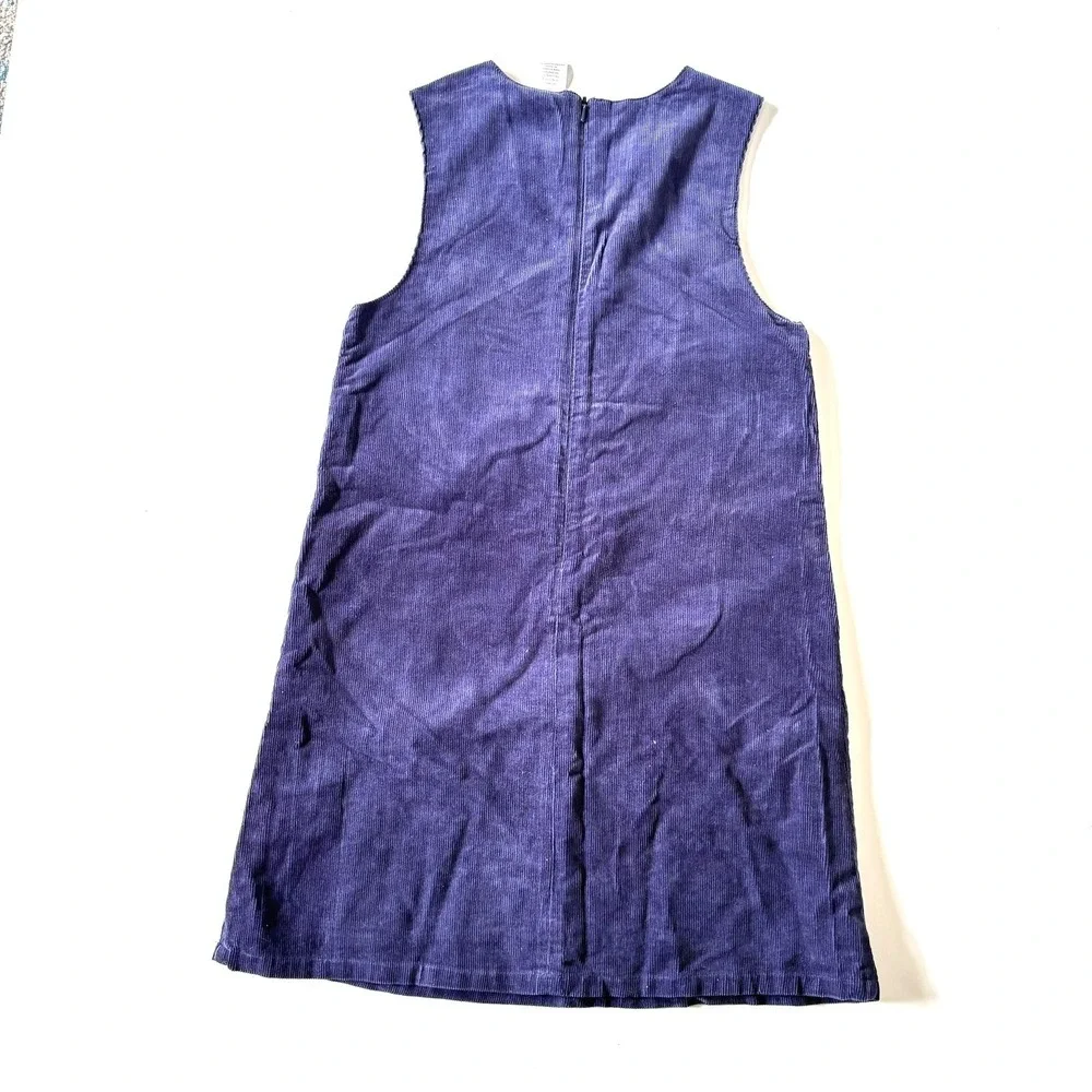 Gymboree‎ Girls Jumper Dress Size 9 Blue Corduroy Sequin Poodle